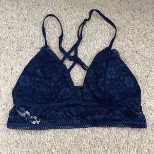Navy Blue Lace Bralette size small